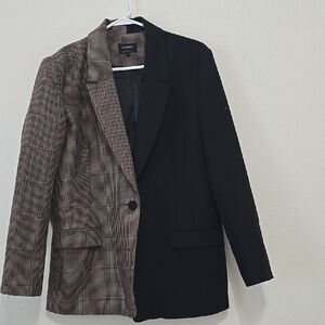 Bardot Black and Brown Men's Blazer‎ Size M